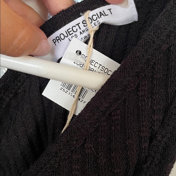Project Social T NWT Small Black Textured Rib Tank - Picture 4 of 8